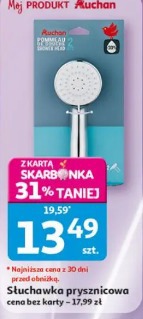 Słuchawka prysznicowa Auchan