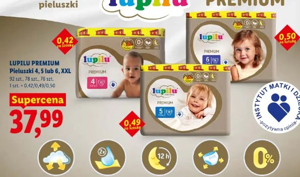 Lupilu Premium Pieluszki 4, 5 lub 6, XXL