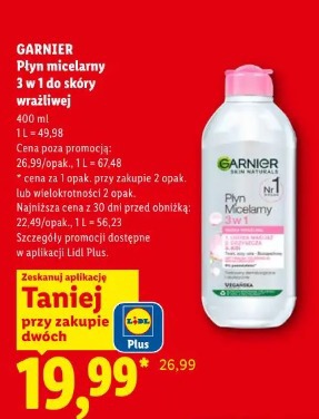 Garnier Płyn micelarny 3 w 1 do skóry wrażliwej