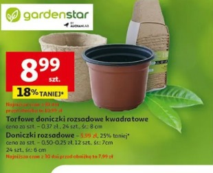 Torflowe doniczki rozsadowe kwadratowe