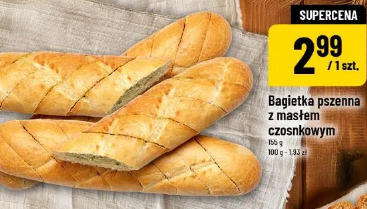 Bagietka pszenna z masłem czosnkowym