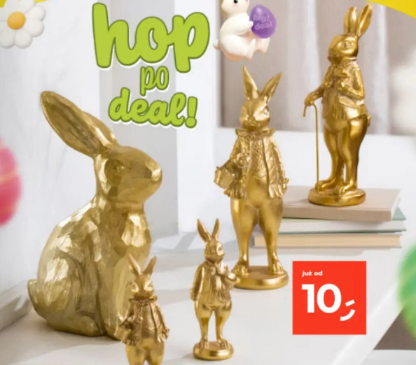 Złoty królik figurka