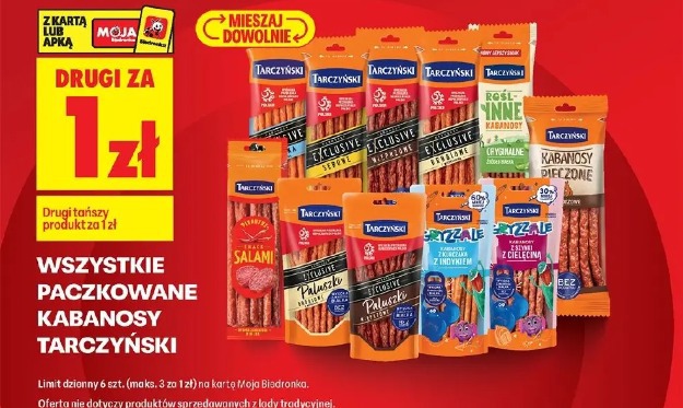 Wszystkie paczkowane kabanosy Tarczyński