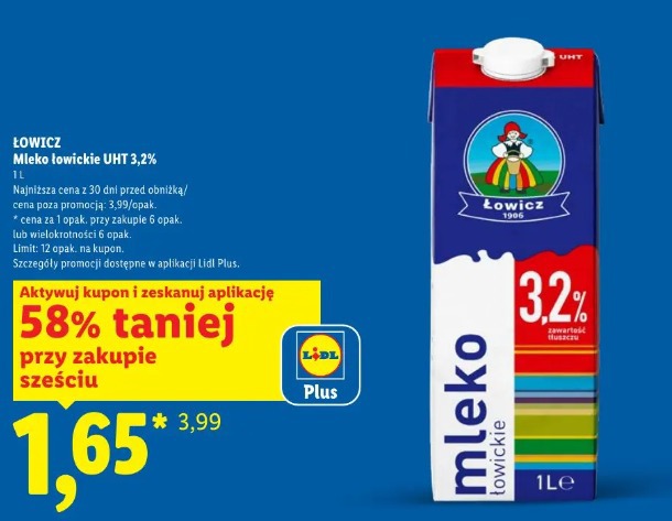 Łowicz Mleko łowickie UHT 3,2% 