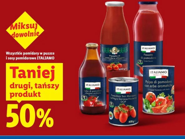 Wszystkie pomidory w puszce i sosy pomidorowe Italiamo