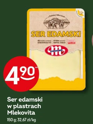 Ser edamski w plastrach Mlekovita