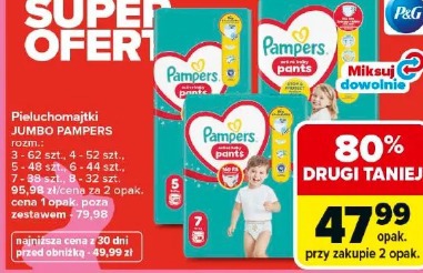 Pieluchomajtki JUMBO PAMPERS