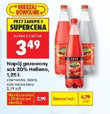Napój gazowany sok 20% Hellena, 1,25 l