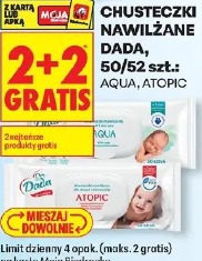 Chusteczki nawilżane Dada, 50/52 szt.: Aqua, Atopic