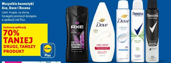 Wszystkie kosmetyki Axe, Dove, Rexona