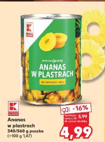 K-classic Ananas w plastrach