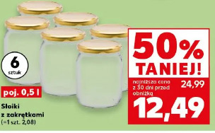 Słoiki z zakrętkami 6 sztuk