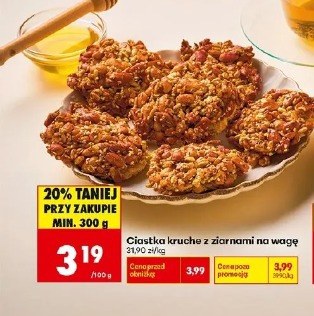 Ciastka kruche z ziarnami na wage