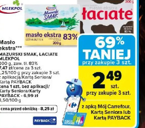 Masło ekstra Mazurski Smak, Łaciate Mlekpol