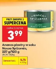 Ananas plastry w soku Nasza Spiżarnia