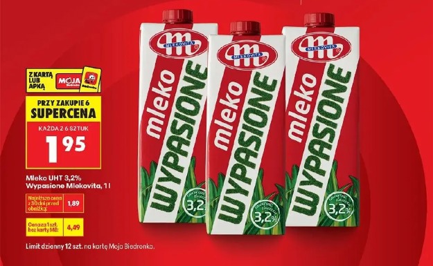 Mleko UHT 3,2% Wypasione Mlekovita