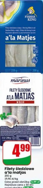 Filety śledziowe a’la matjas
