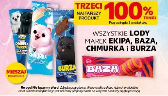 Wszystkie lody marek Ekipa, Baza, Chmurka i Burza