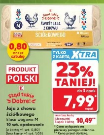 Jaja z chowu ściółkowego Stąd takie Dobre! klasa wagowa M 10 szt. opakowanie