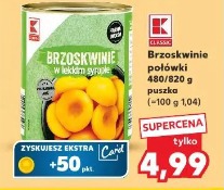 K-Classic Brzoskwinie połówki w lekkim syropie
