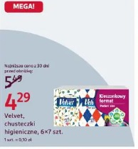 Velvet, chusteczki higieniczne, 6x7 szt.