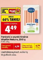 Parówki z szynki Kraina Wędlin Natura