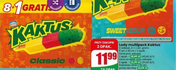 Lody multipack Kaktus 