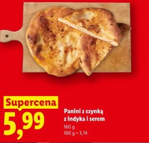 Panini z szynką z indyka i serem