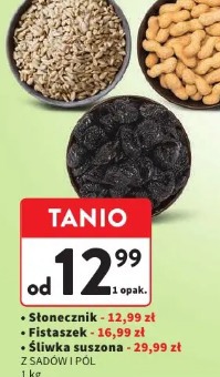 Słonecznik, fistaszek, śliwka suszona Z SADÓW I PÓL