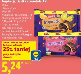 Sondey Inspiracje, ciastka z czekoladą, XXL