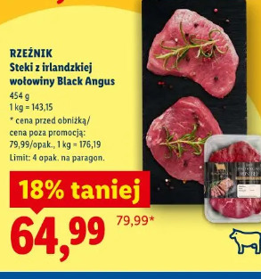 Rzeźnik Steki z irlandzkiej wołowiny Black Angus