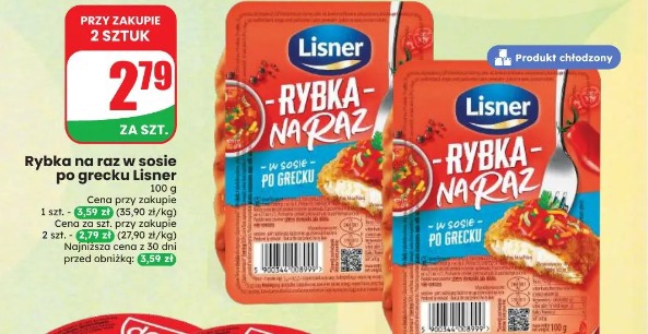 Rybka na raz w sosie po grecku Lisner