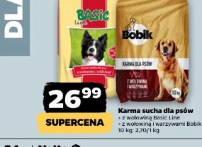 Karma sucha dla psów z wołowiną Basic Line z wołowiną i warzywami Bobik