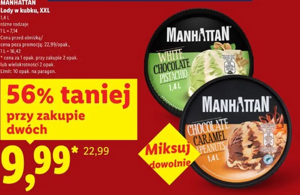 Manhattan Lody w kubku XXL