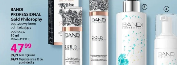 Bandi Professional Gold Philosophy peptydowy krem odmładzający pod oczy