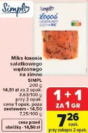 Miks łososia sałatkowego wędzonego na zimno Simpl