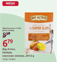 Big-Active, herbata owocowo-ziołowa, 20×2 g