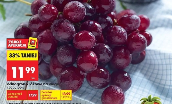 Winogrono różowe na wagę