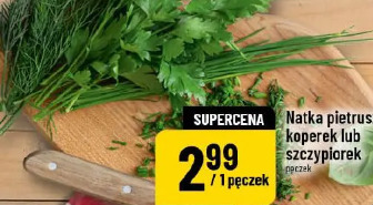 Natka pietruszki, koperek lub szczypiorek