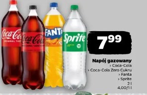 Napój gazowany Coca-Cola, Coca-Cola Zero Cukru, Fanta, Sprite
