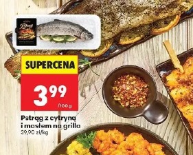 Pstrąg z cytryną i masłem na grilla