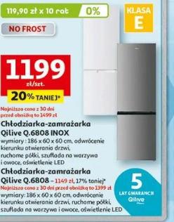 Chłodziarko-zamrażarka Qilive Q.6808 INOX