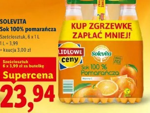 Solevita Sok 100% pomarańcza