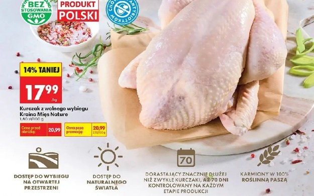 Kurczak z wolnego wybiegu Kraina Mięs Nature