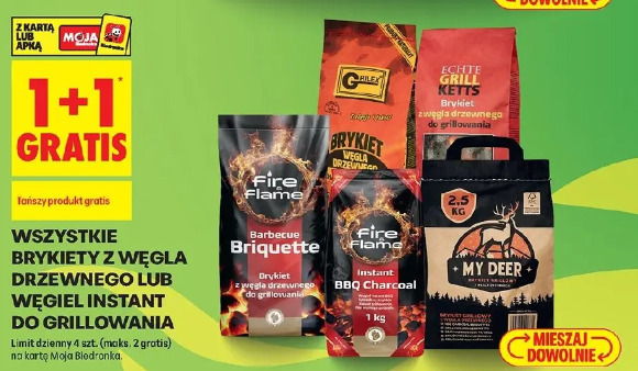 Wszystkie brykiety z węgla drzewnego lub węgiel instant do grillowania