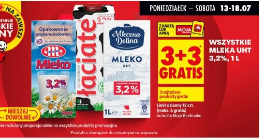 Wszystkie mleka UHT 3,2%, 1L