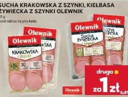 Sucha krakowska z szynki, kiełbasa żywiecka z szynki Olewnik