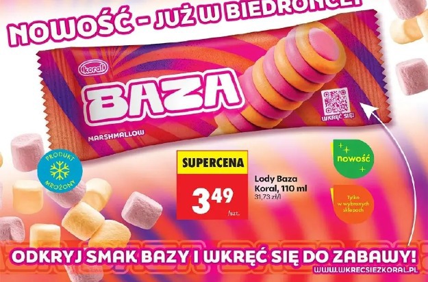 Lody Baza Koral marshmallow