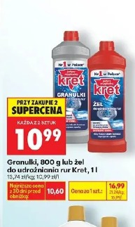 Granulki lub żel do udrożniania rur Kret