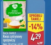Back Family Kwas cytrynowy spożywczy